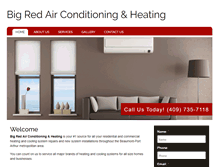 Tablet Screenshot of bigredairconditioningandheating.com